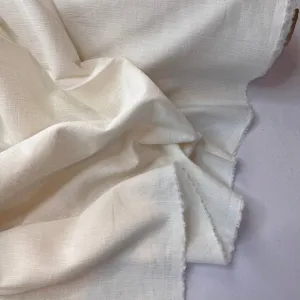 1m Aria Ivory Textured Linen Cotton