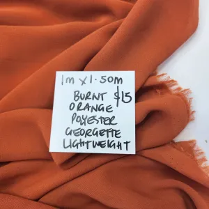 1m Burnt orange georgette