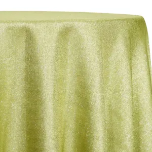 1pc - Metallic Burlap Table Linen 132" Round - Sage/Silver