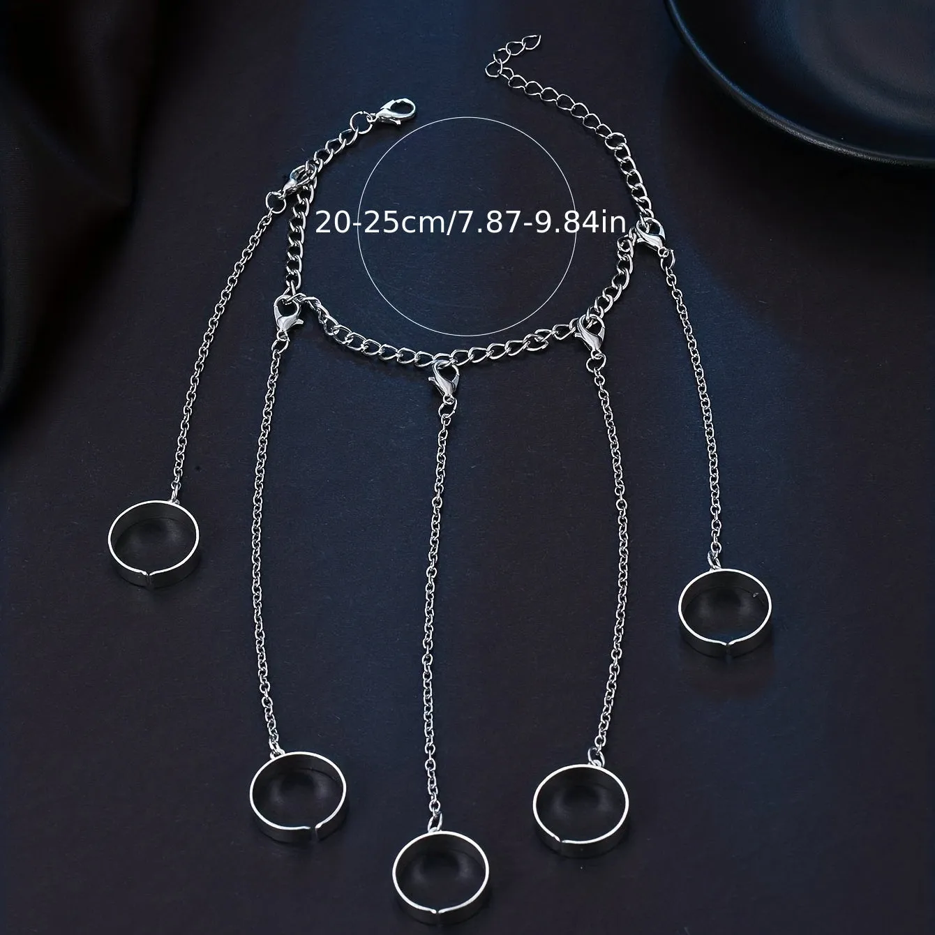 1PC Trendy Finger Ring Hiphop Chic With Chain Design