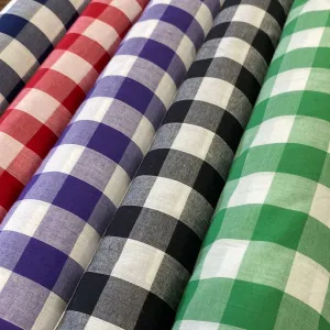 1" Gingham - Select Colour - £3.80 Per Metre -  Sold by Half Metre