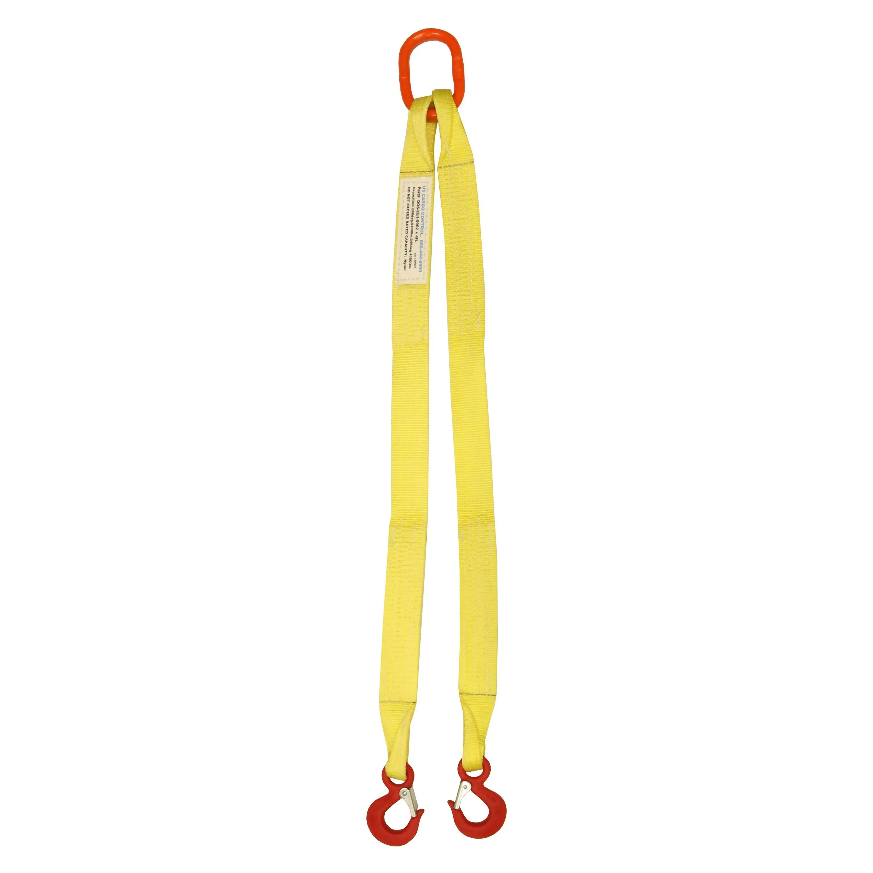 1"x6' (1 ply) Double Leg Nylon Sling w/ Master Link & Sling Hook