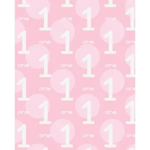 1st Birthday for Girls Printed Backdrop