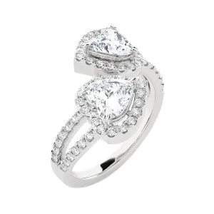 2 5/8 ctw Heart-Shaped Lab Grown Diamond Ring