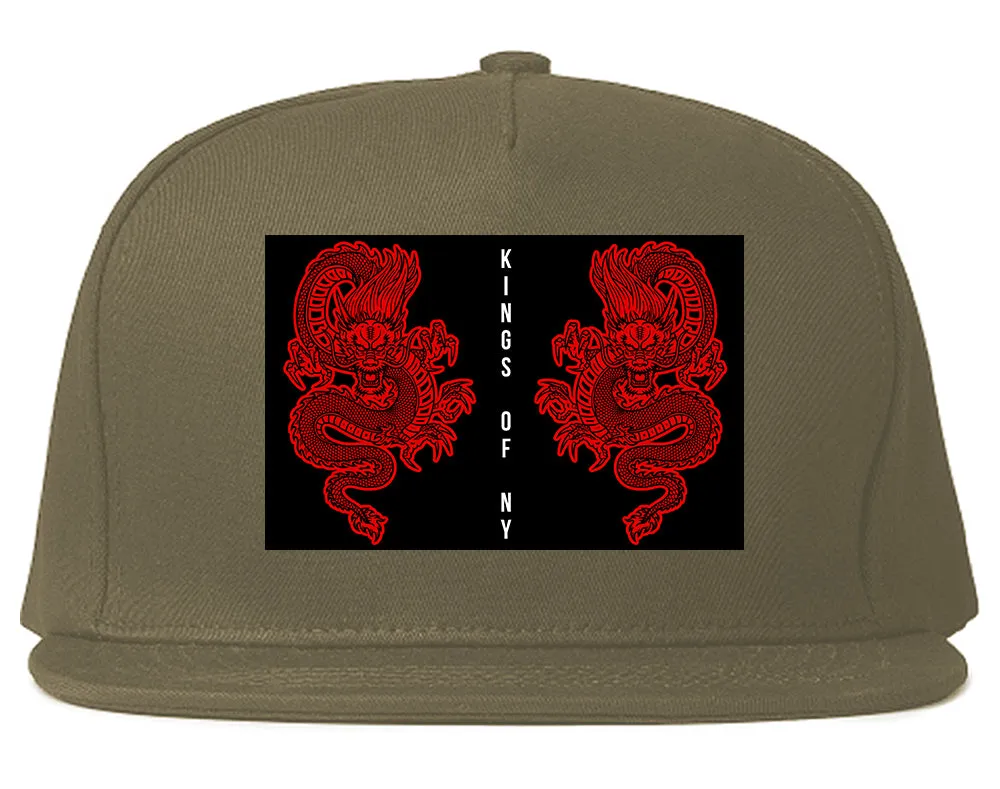 2 Chinese Dragon Snapback Hat