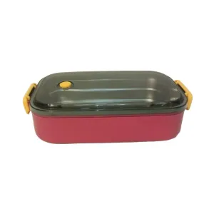 2 Compartment Insulated Lunch Box Red