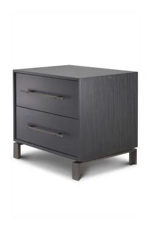 2 Drawer Gray Oak Nightstand | Eichholtz Canova