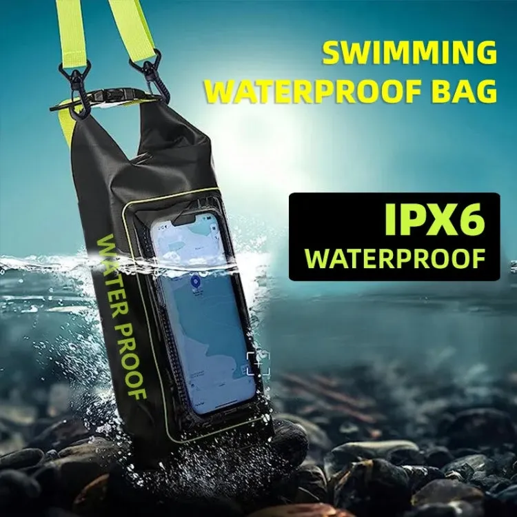 2 In 1 Outdoor Cycling Crossbody Phone Bag PVC Swimming IPX6 Waterproof Bag, Size: 2L(Green)