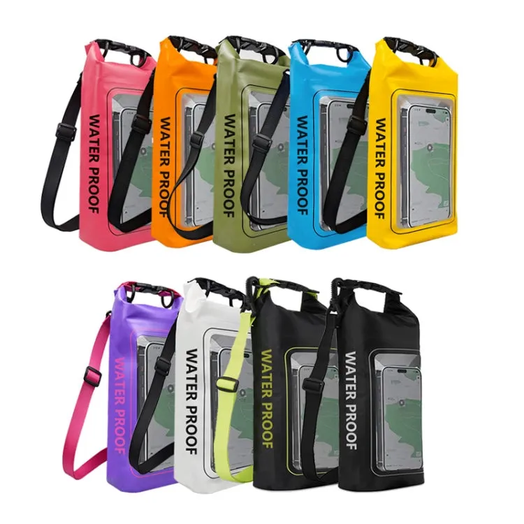 2 In 1 Outdoor Cycling Crossbody Phone Bag PVC Swimming IPX6 Waterproof Bag, Size: 2L(Green)