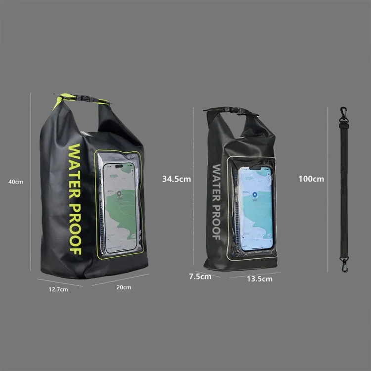 2 In 1 Outdoor Cycling Crossbody Phone Bag PVC Swimming IPX6 Waterproof Bag, Size: 2L(Green)