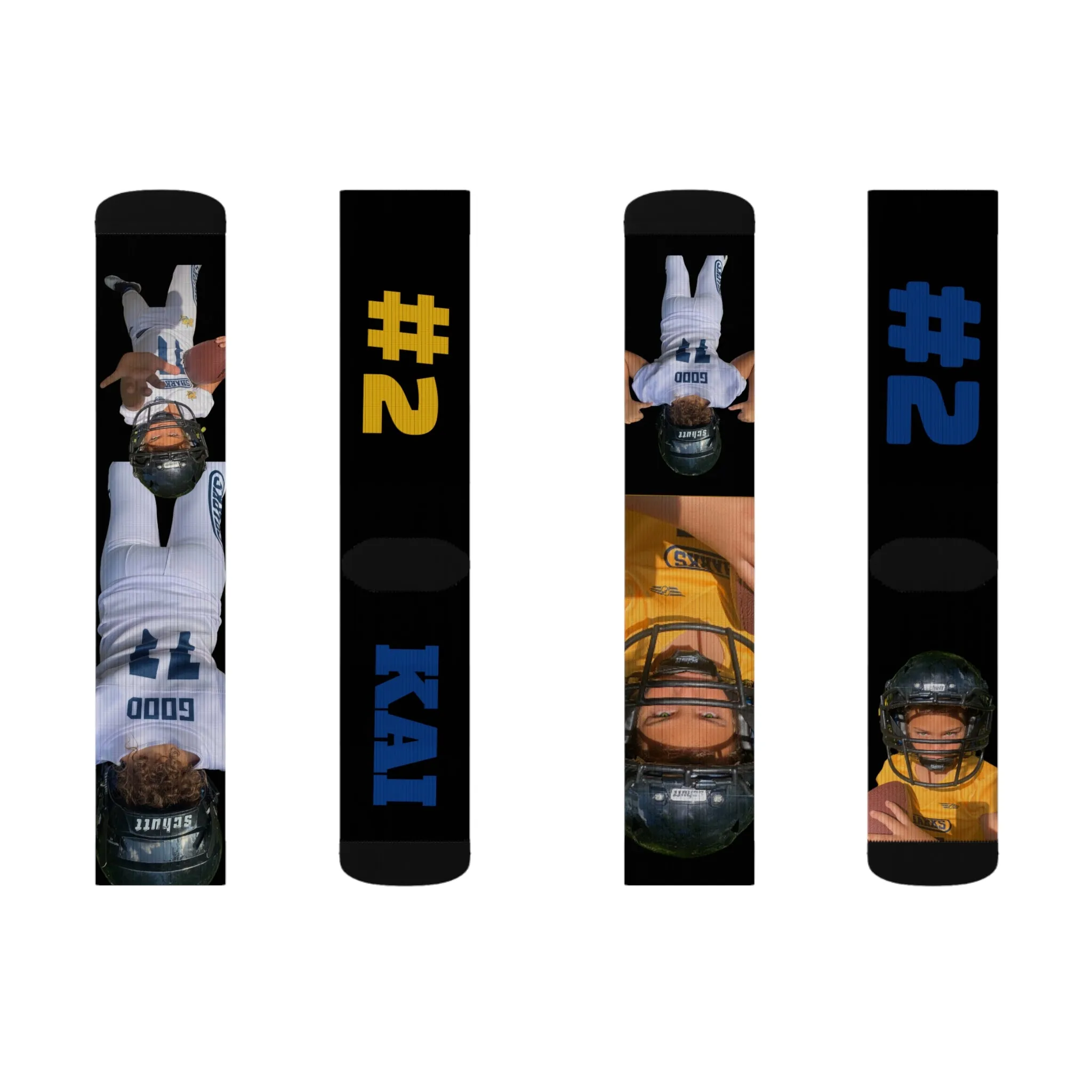 2 Kai Sharks Sublimation Socks