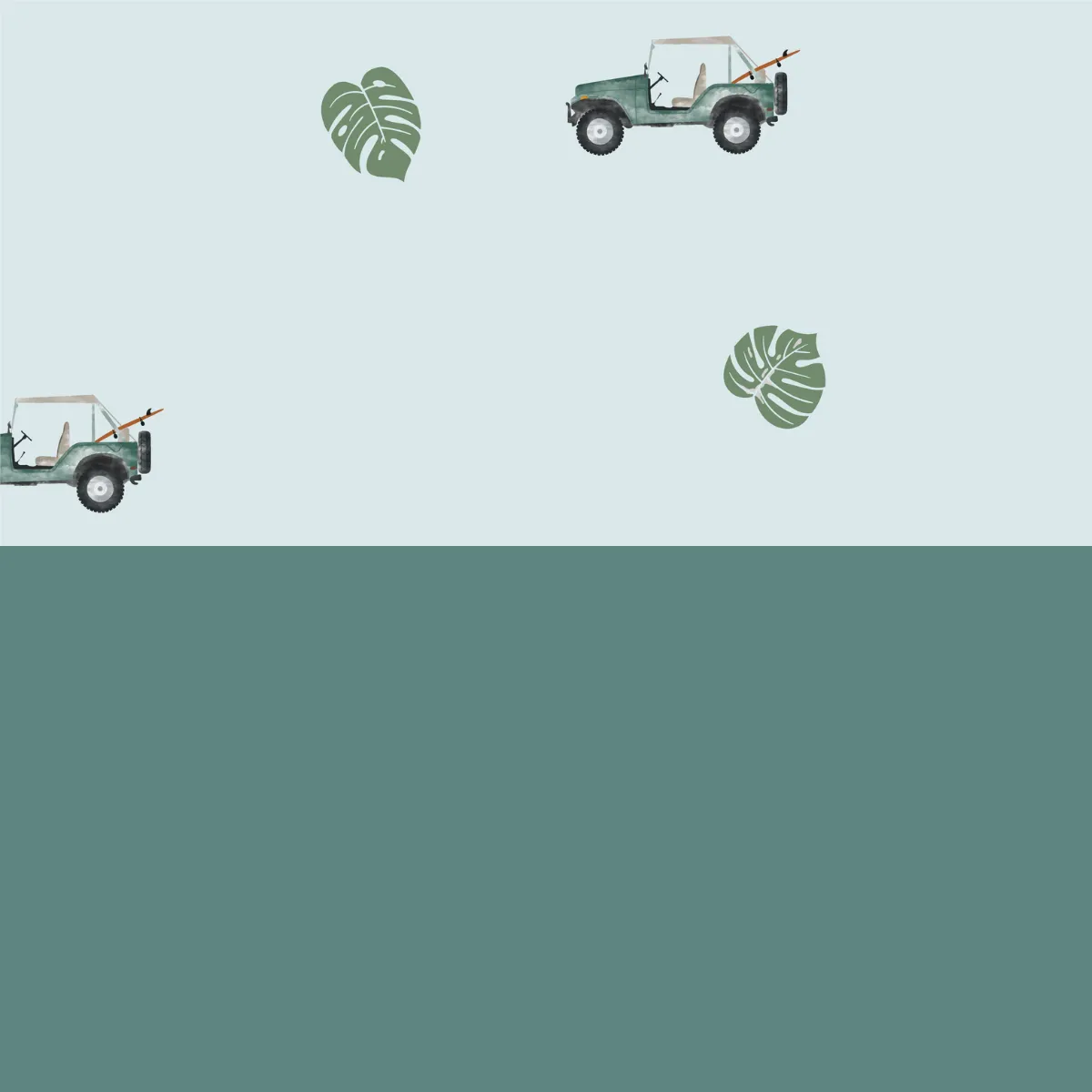 2 Layer Lovey - Green Jeep