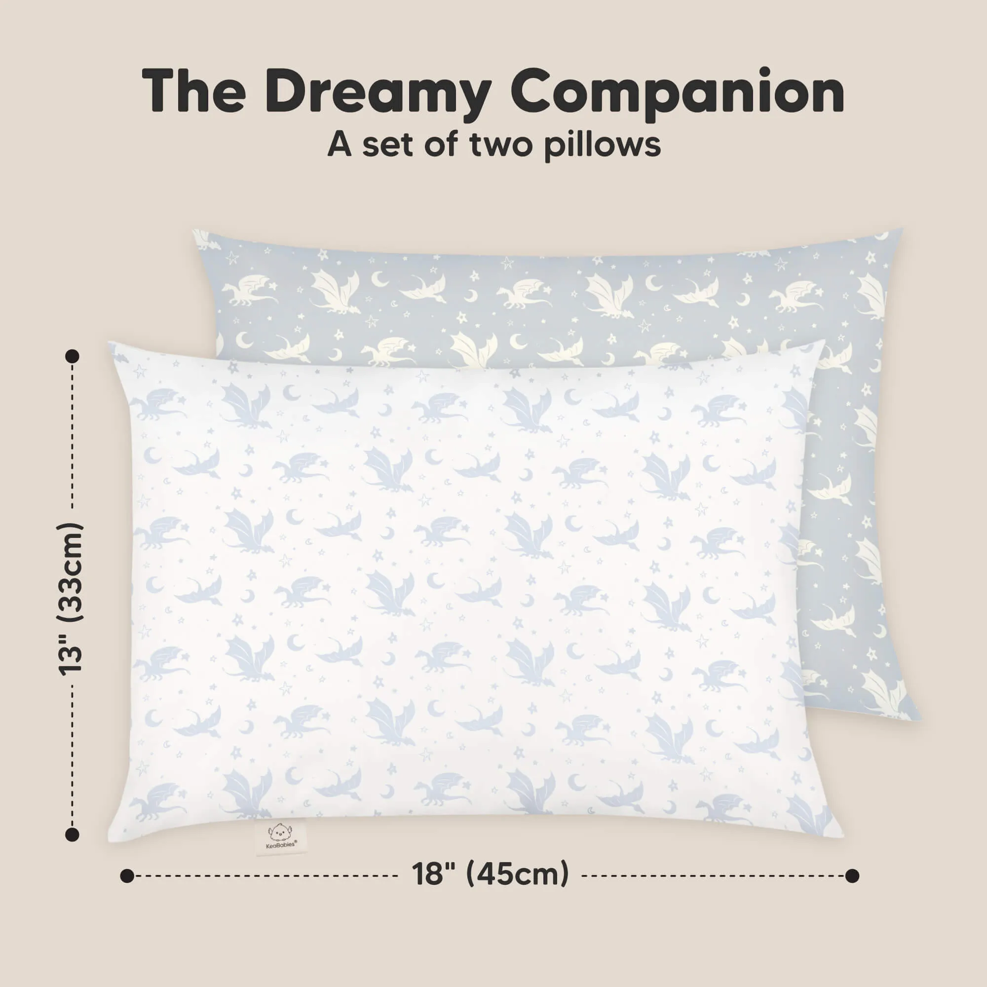 2-Pack Toddler Pillows (Dragons)