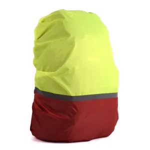 2 PCS Outdoor Mountaineering Color Matching Luminous Backpack Rain Cover, Size: M 30-40L(Red   Fluorescent Green)