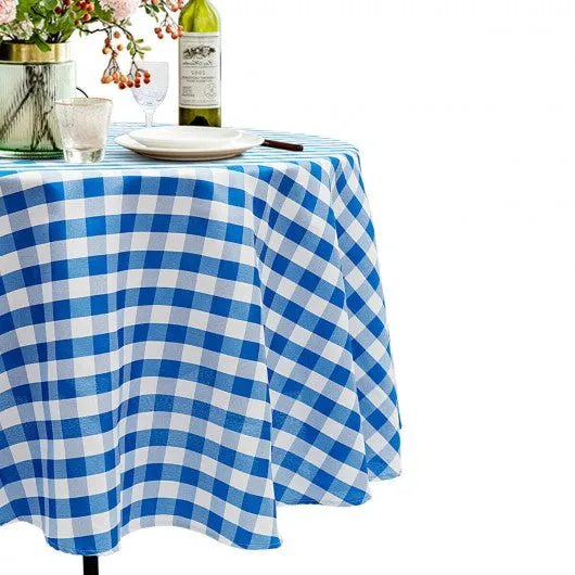 2 Pcs Stain Resistant and Wrinkle Resistant Table Cloth-Blue