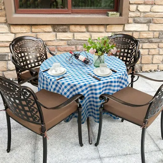 2 Pcs Stain Resistant and Wrinkle Resistant Table Cloth-Blue