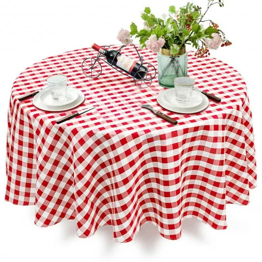 2 Pcs Stain Resistant and Wrinkle Resistant Table Cloth-Red