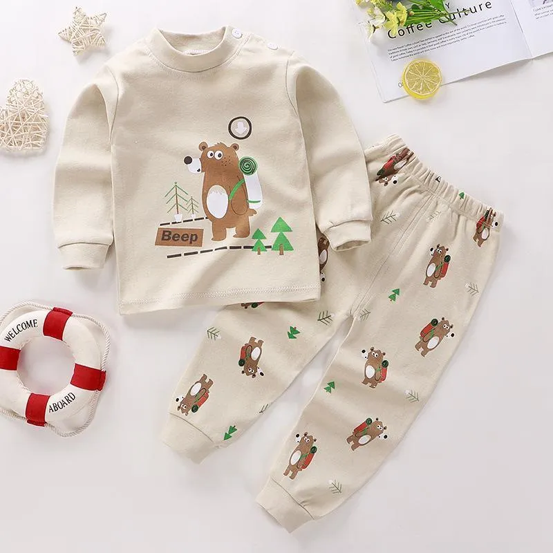 2-piece Cartoon Design Pajamas Sets for Children Boy