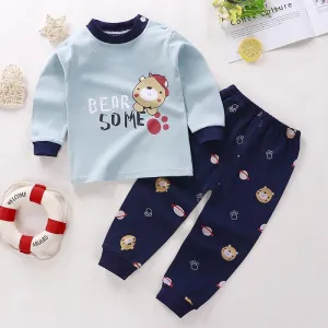 2-piece Cartoon Design Pajamas Sets for Children Boy