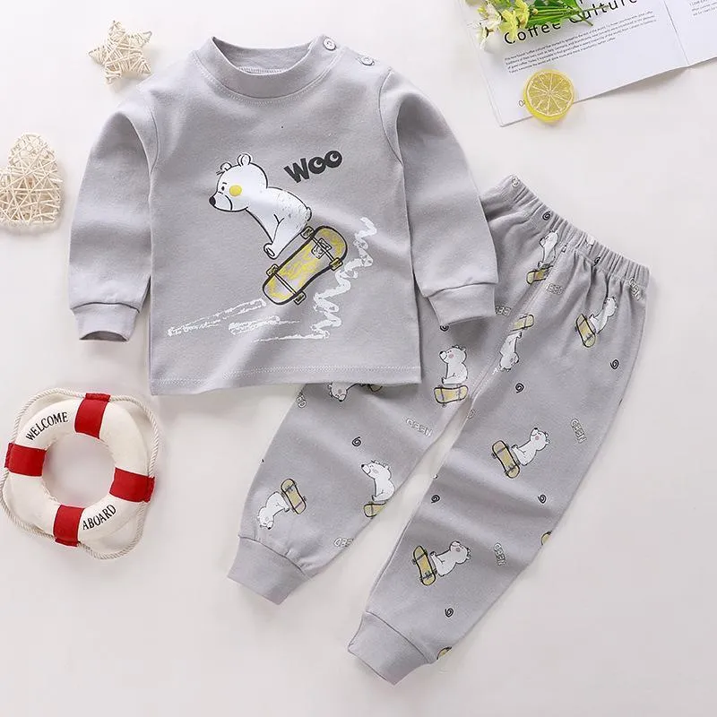 2-piece Cartoon Design Pajamas Sets for Children Boy