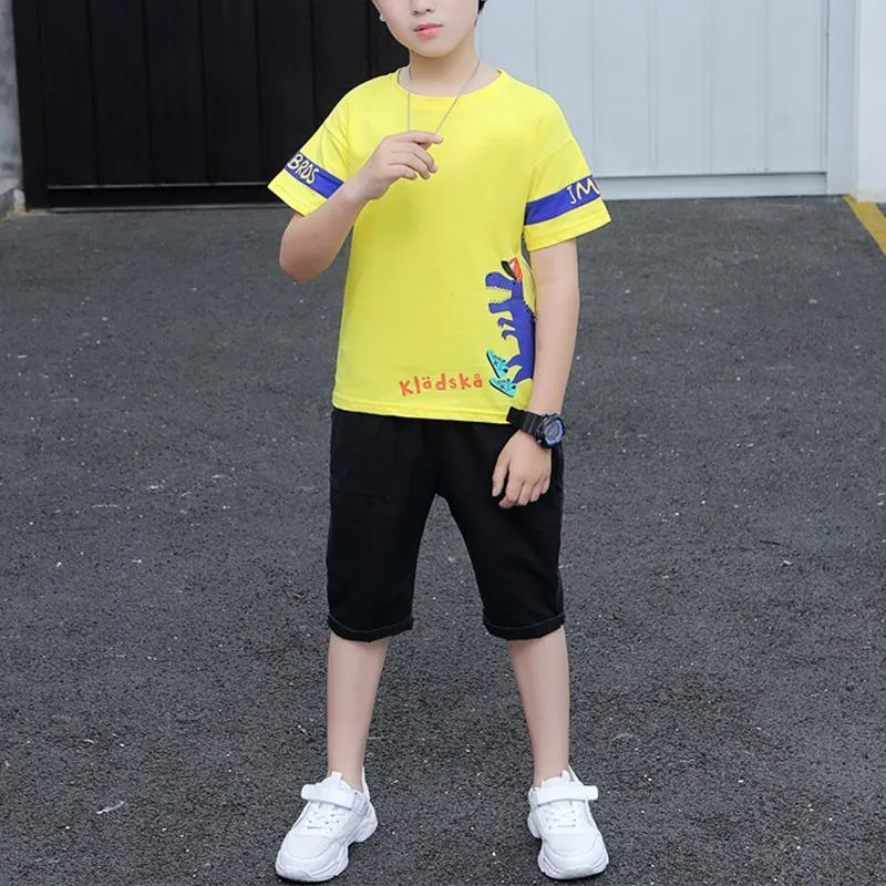 2-piece Cartoon Design T-shirt & Shorts for Boy