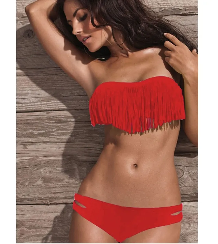 2-Piece: Fashion Fringe Bikini Swimwear