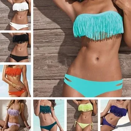 2-Piece: Fashion Fringe Bikini Swimwear