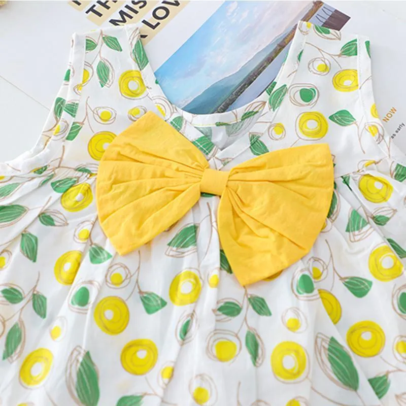 2-piece Floral Printed Dress & Shorts for Toddler Girl