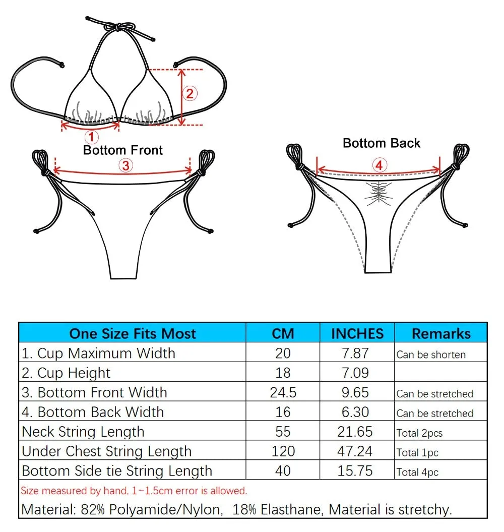 2 Piece Solid Gold Classic Thong Bikini Women's Swimwear Summer Beach String Bikini Bathing Suit Multi Color Swimsuit