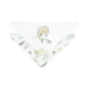 2 pk Bandana Teether Bibs - Whale