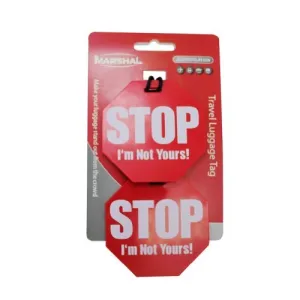 2-Stop Sign Tag Red Luggage Tag for Travel By Marshal