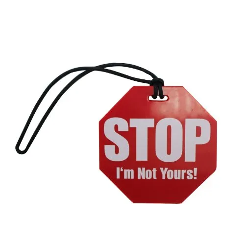 2-Stop Sign Tag Red Luggage Tag for Travel By Marshal