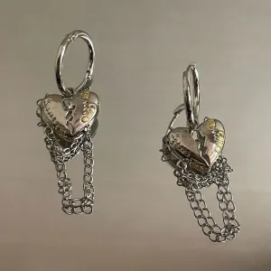 2.0 Heart Lock Earrings