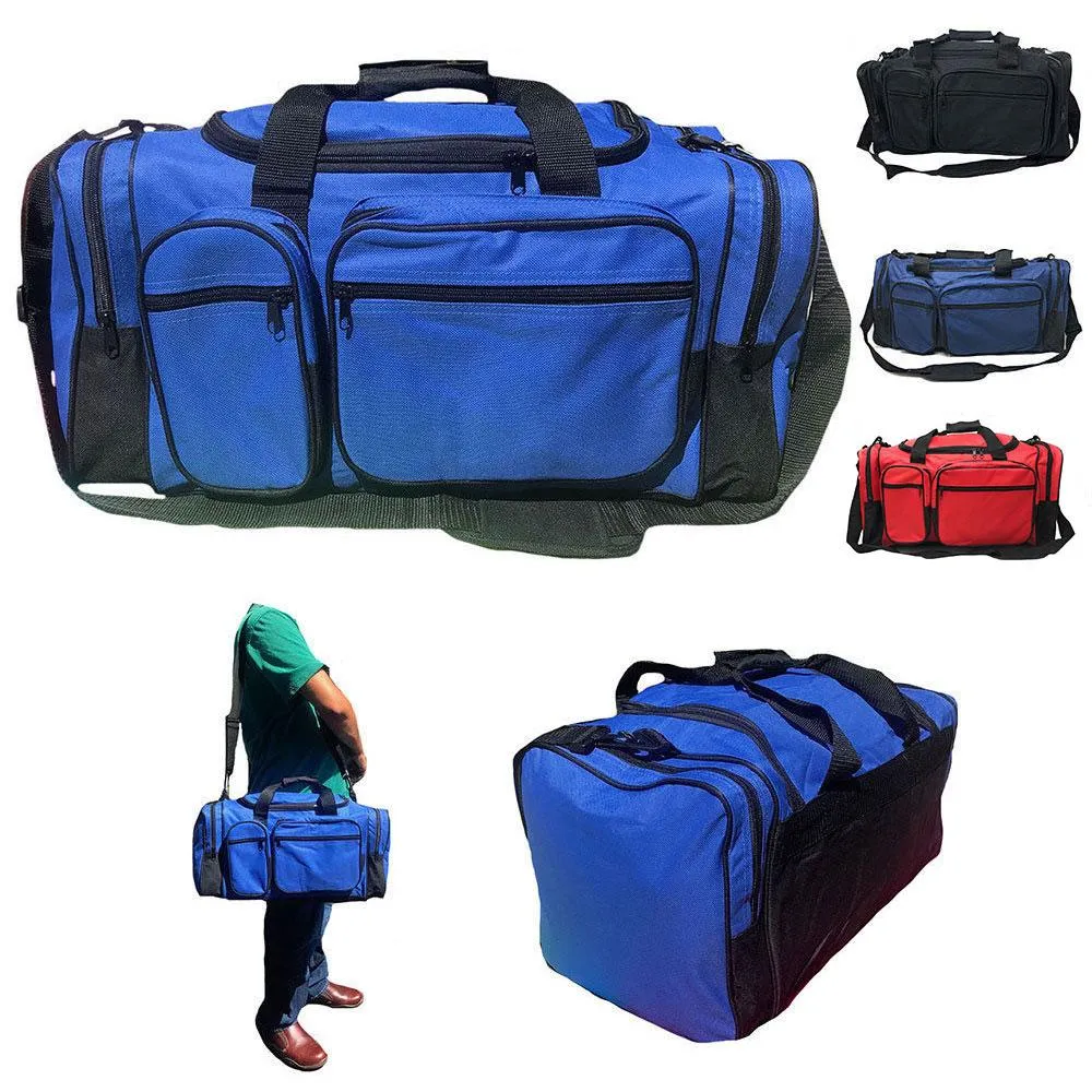 20 inch Large Heavy Duty Strong Duffle Bags Travel Sports School Gym Carry Luggage