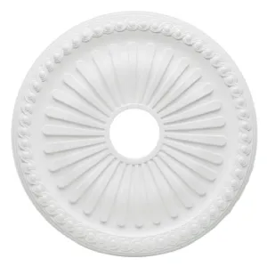 20-Inch Soleil Polyurethane Medallion, White Finish