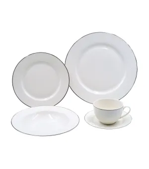 20-Piece New Bone Dinner Set - Platino Silver