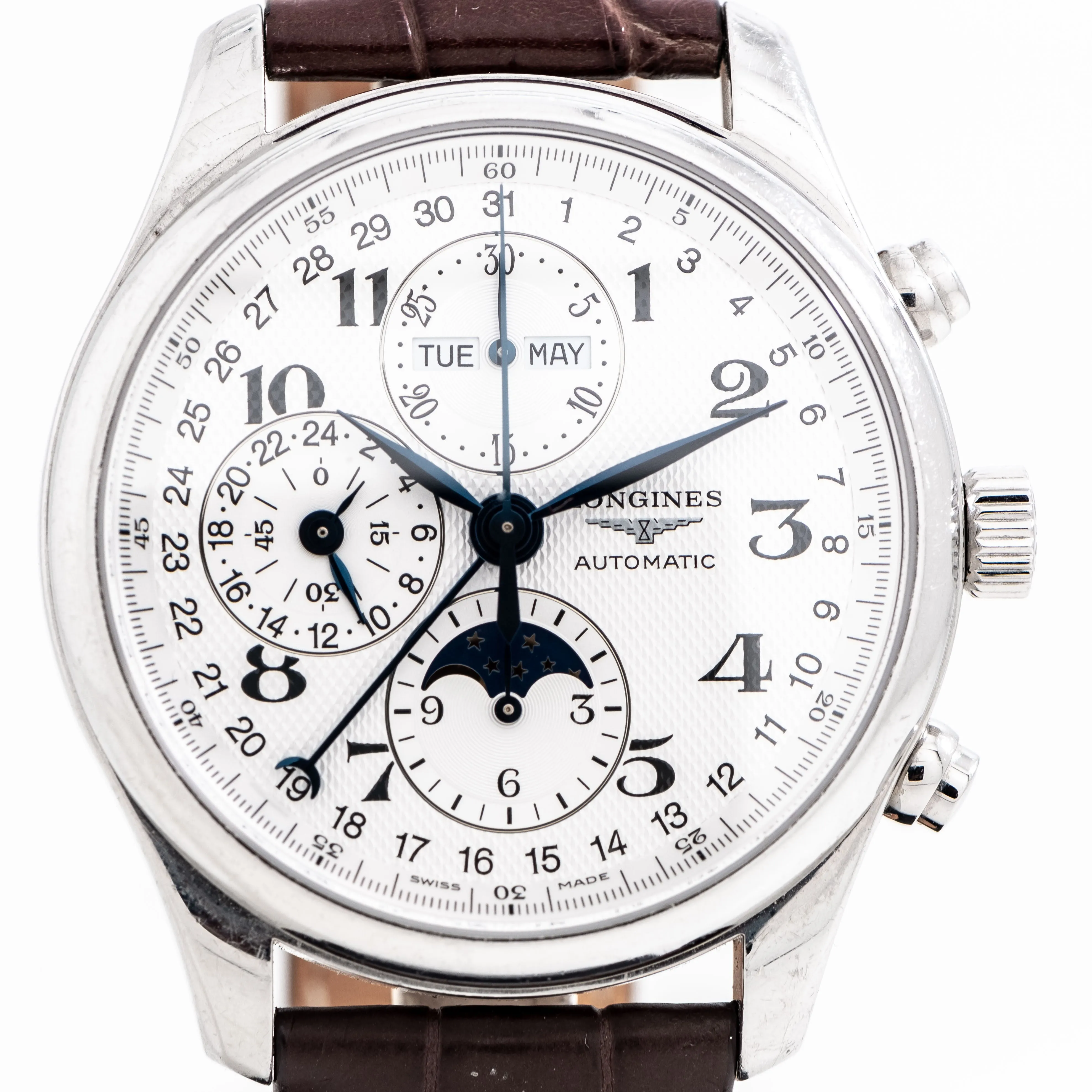 2000's Longines Ref. L2 (7734) Triple Date Moonphase Automatic Chronograph in Stainless Steel (# 14752)