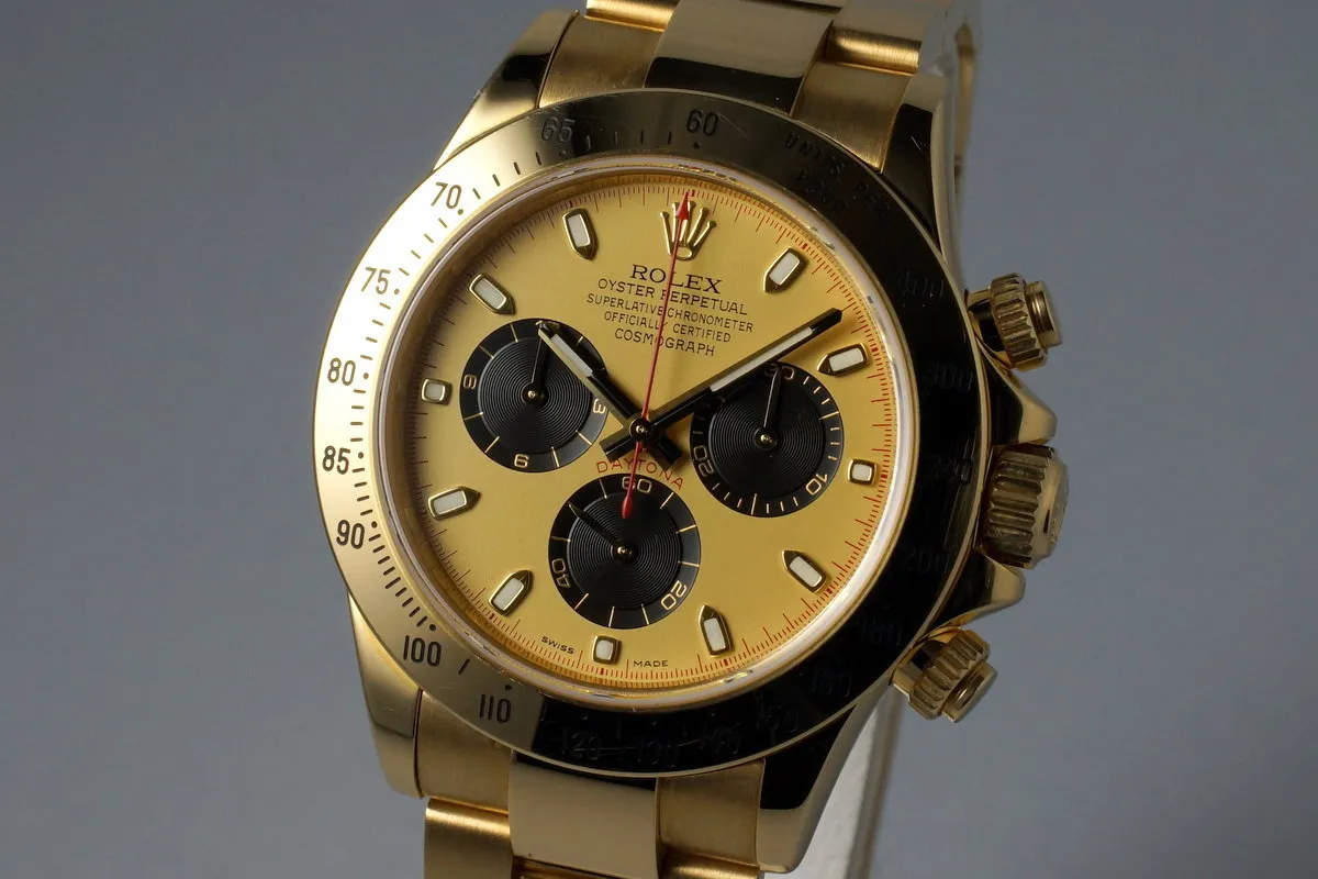 2006 Rolex YG Daytona 116528 with Box and Papers