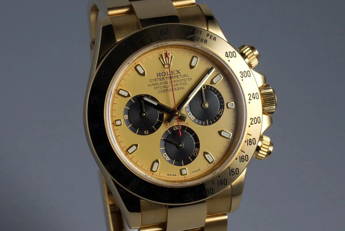 2006 Rolex YG Daytona 116528 with Box and Papers