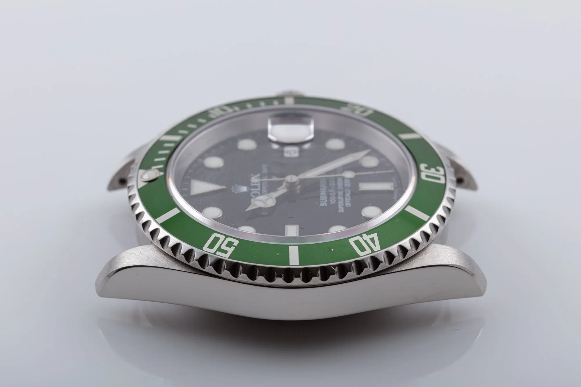 2007 Rolex Unpolished Green Anniversary Submariner 16610lv