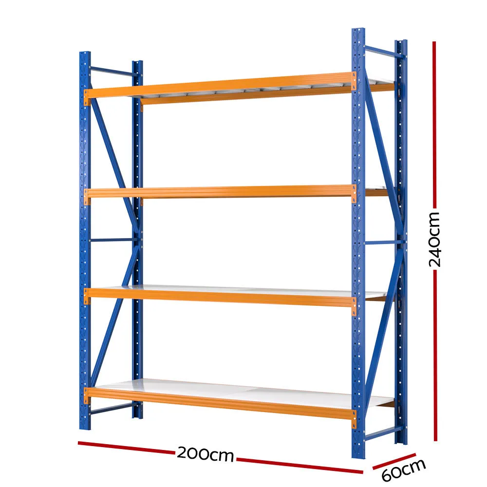 200kg Industrial Garage Shelving, Adjustable Height, Steel – Giantz