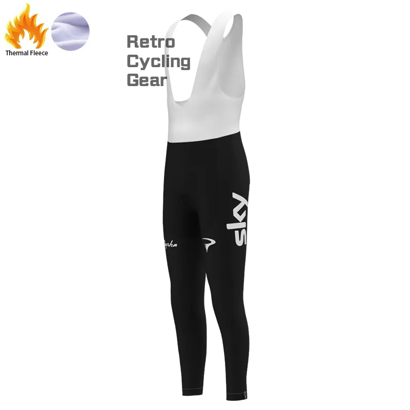 2013 sky Fleece Retro Cycling Bib Pants