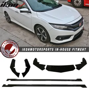 2016-2018 Honda Civic Sedan IKON Front Rear Bumper Lip Side Skirts