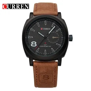 2016 CURREN Luxury Brand Men Quartz Luminous Watch Fashion Sport Leather Strap Wristwatches Relogio Masculino Free Shipping 8139