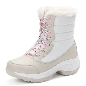 2016 women snow boots winter warm boots thick bottom platform waterproof ankle boots for women thick fur cotton shoes size 35-41