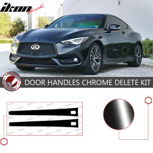 2017-2020 Infiniti Q60 Gloss Black Door Handle Chrome Delete Vinyl Kit