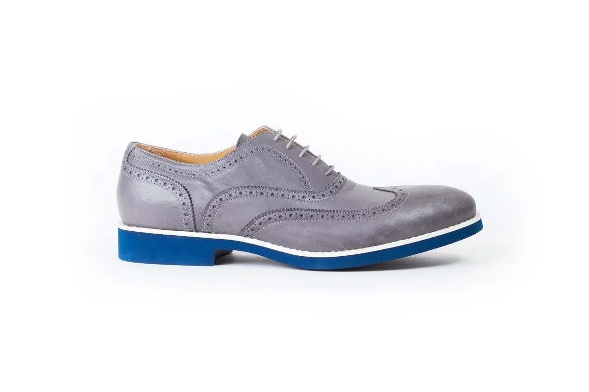 2017 Men's Grey & Navy Brogue Wingtip