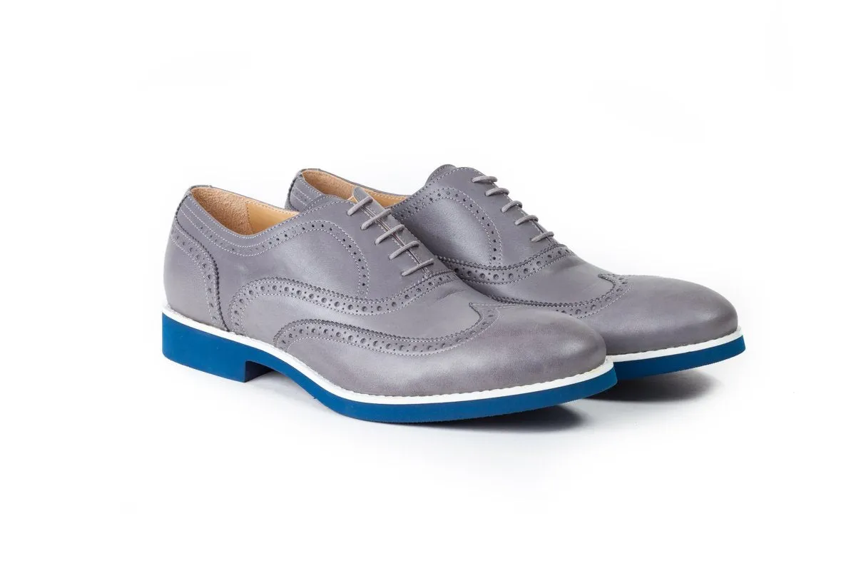 2017 Men's Grey & Navy Brogue Wingtip