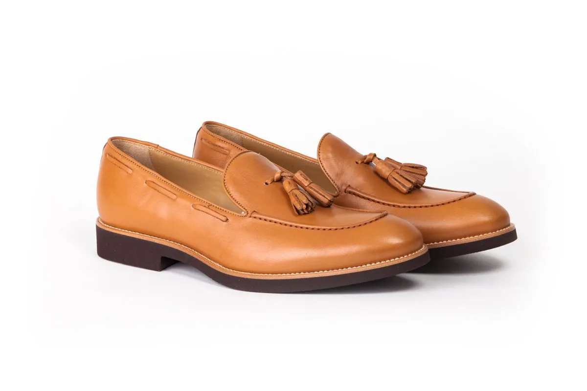 2017 Men's Tan & Brown Tassel Loafer