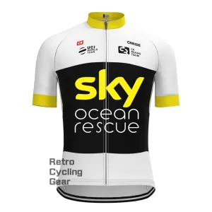 2018 sky Retro Short Sleeve Cycling Jersey